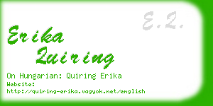 erika quiring business card
